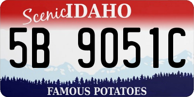 ID license plate 5B9051C