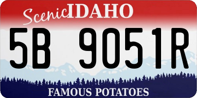 ID license plate 5B9051R