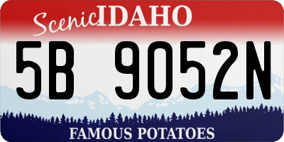 ID license plate 5B9052N