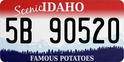 ID license plate 5B9052O