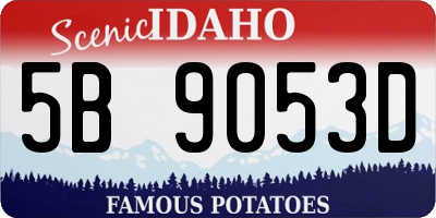 ID license plate 5B9053D
