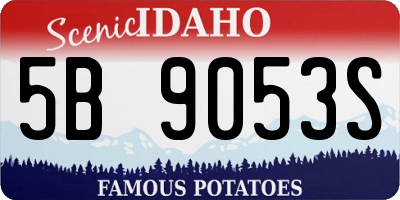 ID license plate 5B9053S