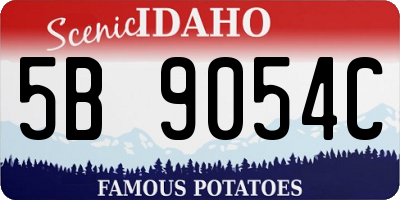 ID license plate 5B9054C