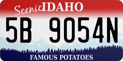 ID license plate 5B9054N