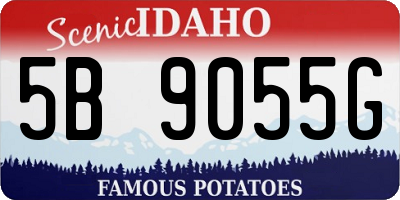 ID license plate 5B9055G