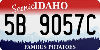 ID license plate 5B9057C