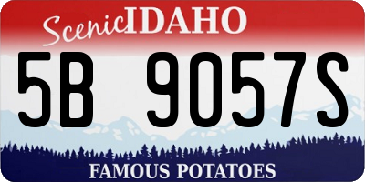 ID license plate 5B9057S