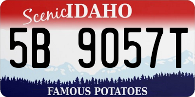ID license plate 5B9057T