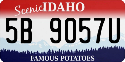 ID license plate 5B9057U