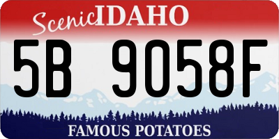 ID license plate 5B9058F