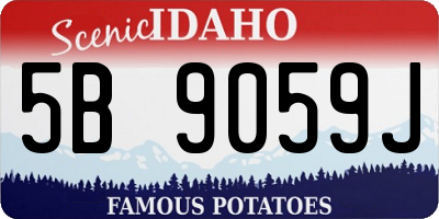 ID license plate 5B9059J