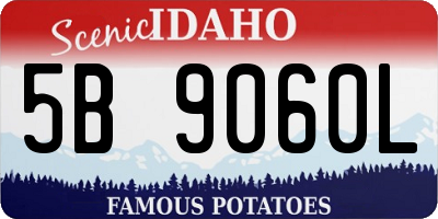 ID license plate 5B9060L
