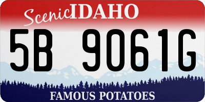 ID license plate 5B9061G