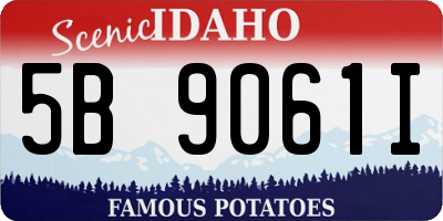 ID license plate 5B9061I