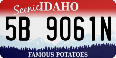 ID license plate 5B9061N