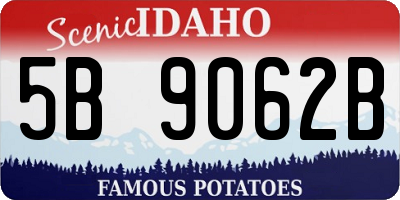 ID license plate 5B9062B