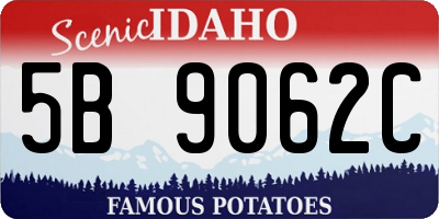 ID license plate 5B9062C