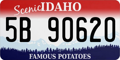 ID license plate 5B9062O