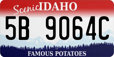 ID license plate 5B9064C