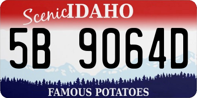 ID license plate 5B9064D