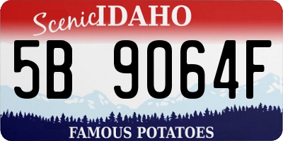 ID license plate 5B9064F