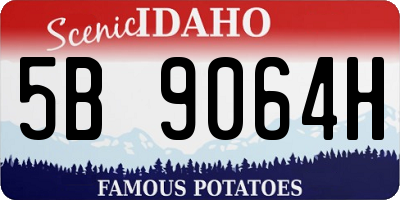 ID license plate 5B9064H