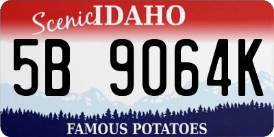 ID license plate 5B9064K