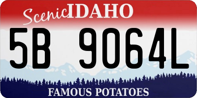 ID license plate 5B9064L