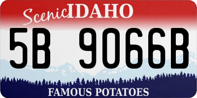 ID license plate 5B9066B