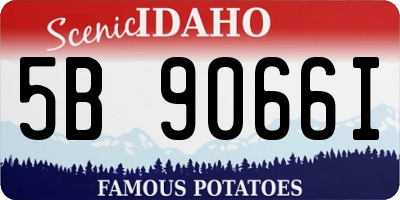 ID license plate 5B9066I