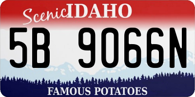 ID license plate 5B9066N