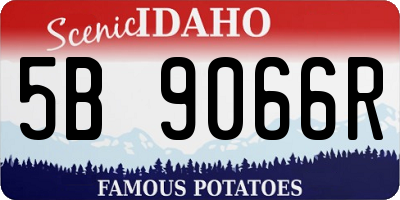 ID license plate 5B9066R