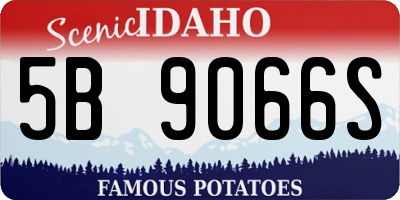 ID license plate 5B9066S