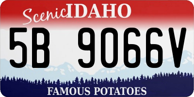 ID license plate 5B9066V