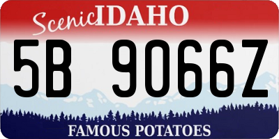 ID license plate 5B9066Z
