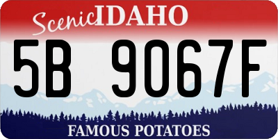 ID license plate 5B9067F