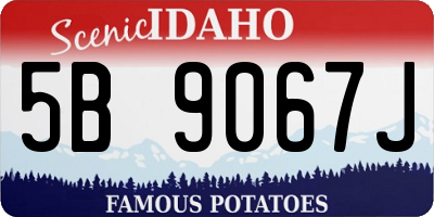 ID license plate 5B9067J