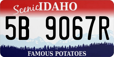 ID license plate 5B9067R