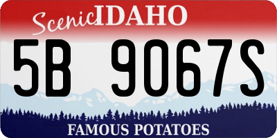 ID license plate 5B9067S