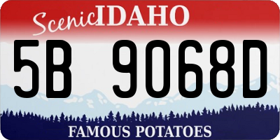 ID license plate 5B9068D