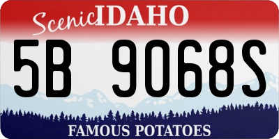 ID license plate 5B9068S