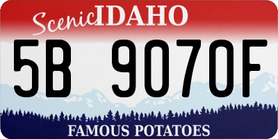 ID license plate 5B9070F