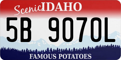 ID license plate 5B9070L