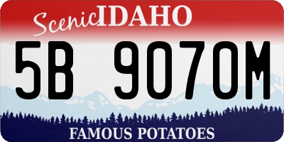 ID license plate 5B9070M
