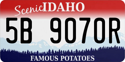 ID license plate 5B9070R