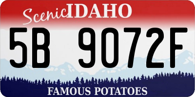 ID license plate 5B9072F