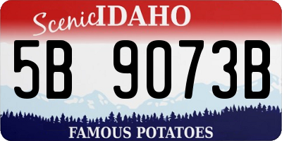 ID license plate 5B9073B