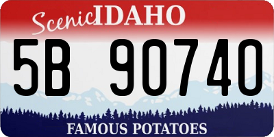 ID license plate 5B9074O