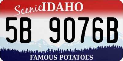 ID license plate 5B9076B