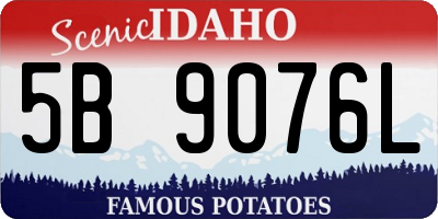 ID license plate 5B9076L